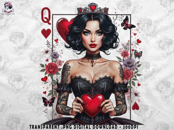 Download Queen of Hearts Gothic Art - Premium Resources