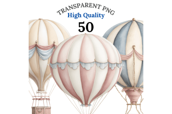 Download 50 Hot Air Balloon PNG Clipart - Premium Bundle