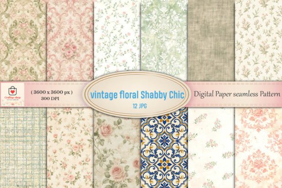 Download Vintage French Floral Seamless Digital - Vintage french Collection