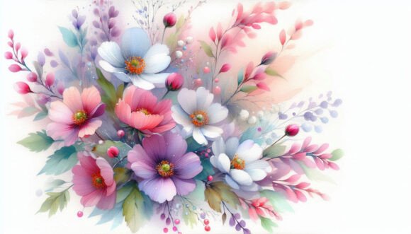 Download 10 Soft Hues of Flowers, Tempera Techniq - Soft hues Collection