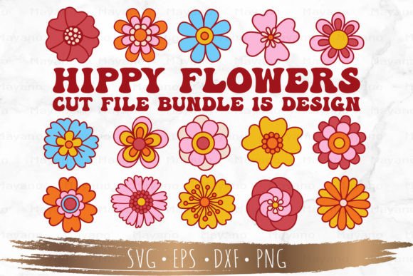 Download Hippy Flower Retro Groovy Flower 60s-70s - 70s Collection