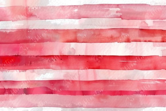 Download Red and White Watercolor Stripes - White watercolor Collection