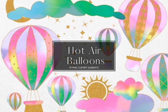 Download Rainbow Hot Air Balloon Clip Art - Premium Resources