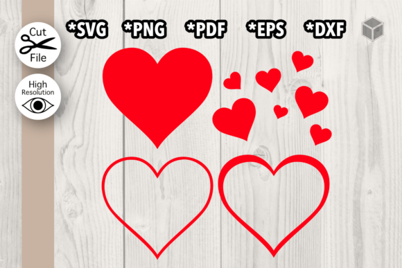 Download Red Hearts Set of 4 - Premium Bundle